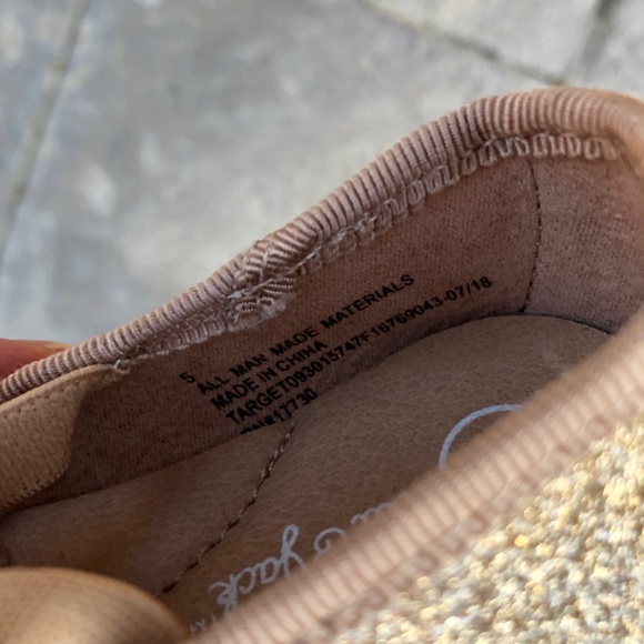 Cat & Jack Gold Ballerina Toddler Girl Flats - Picture 6 of 7